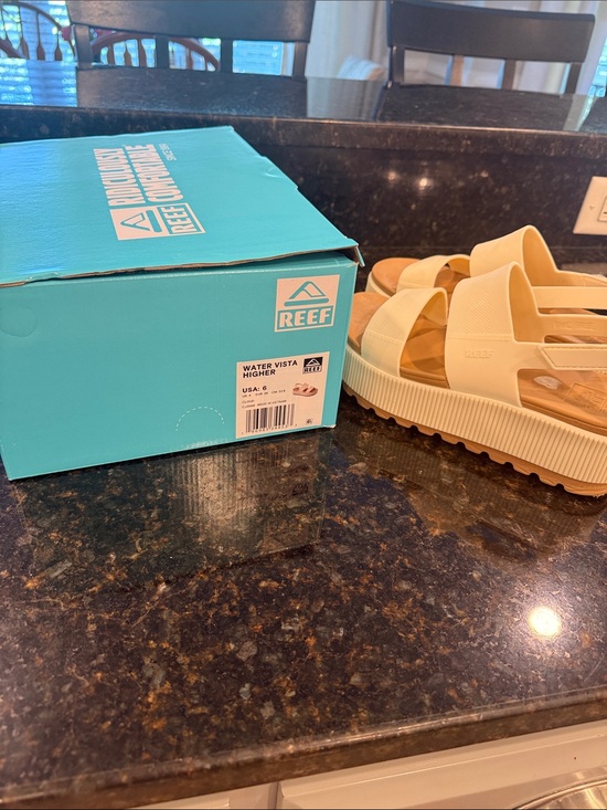 Reef Shoes - Reef Water Vista Higher Platform Sandal - Cream